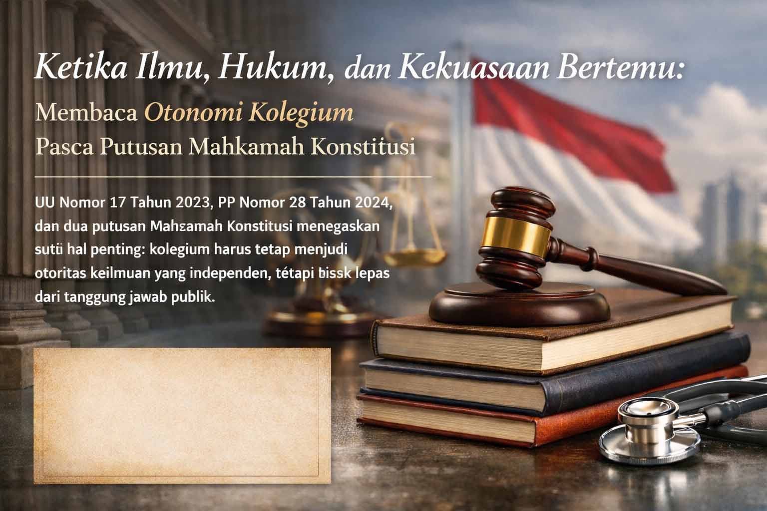 Otonomi Kolegium, Kepastian Hukum, dan Tata Kelola Kesehatan Pasca Putusan Mahkamah Konstitusi